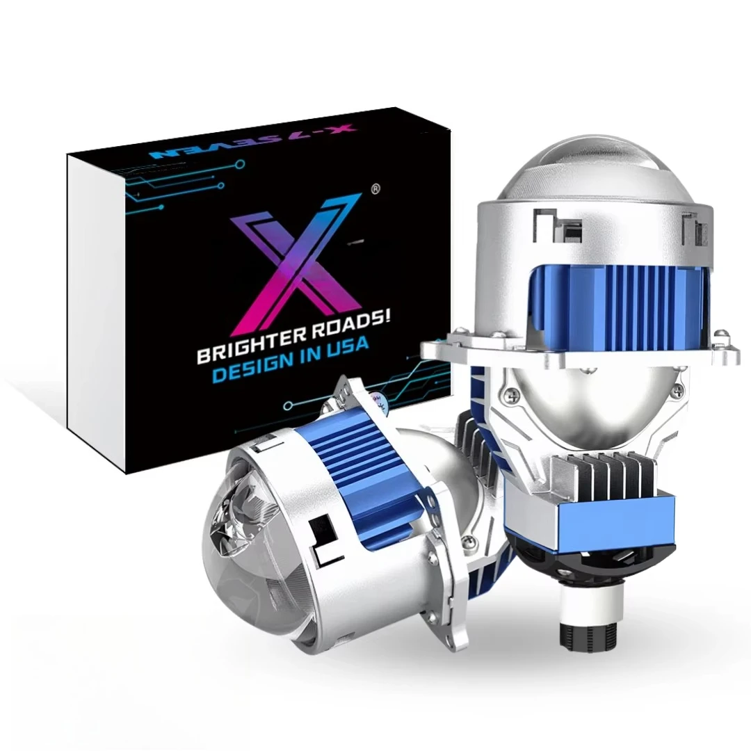 X-7SEVEN OEM/ODM 3 Inch Bi-LED Projector Lens Customizable Headlight Assembly with Laser for Aftermarket Upgrade