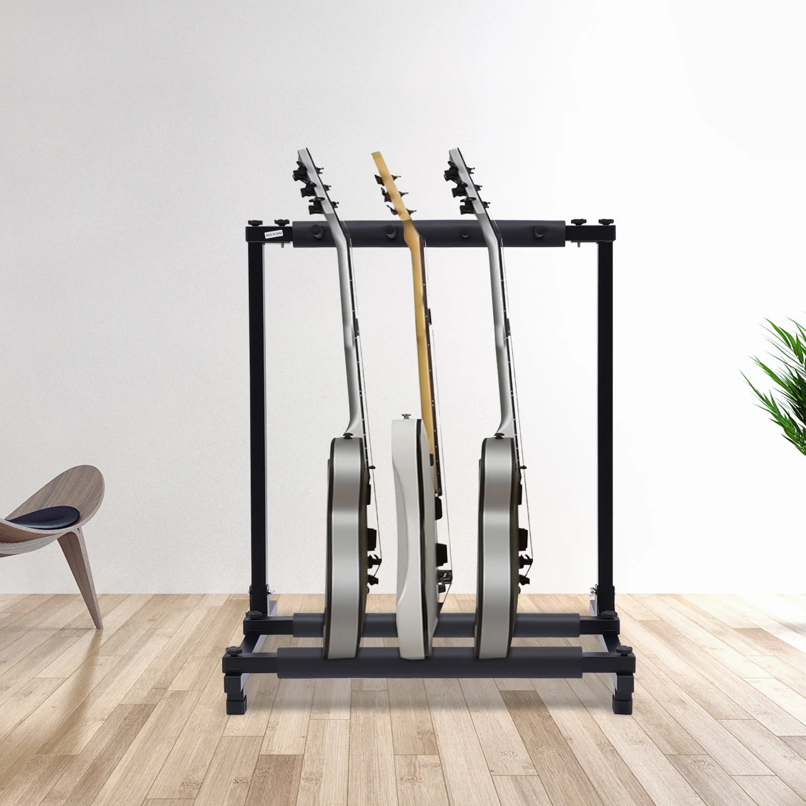 Présentoir de guitare 3 pièces, support de basse de guitare Multiple, support de scène pliable, magasins d'instruments à domicile, outil de rangement
