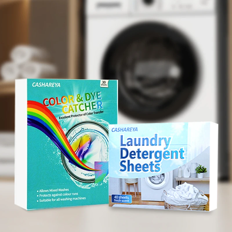 

30 Color Catcher + 40 Detergent Sheets Set - Scented, Softening, No Liquid