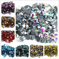 43 Color ss3 ss4 ss5 ss6 ss8 Hot Fix Rhinestone Crystal Super Glitter Strass Iron On Rhinestones For Fabric Garment