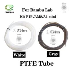 Bambu Lab P1P AMS A1 için PTFE tüp mini 3D yazıcı Teflonto boru bowden-ekstruder 1.75mm Filament 2.5x4mm Bambulab 3D aksesuarları