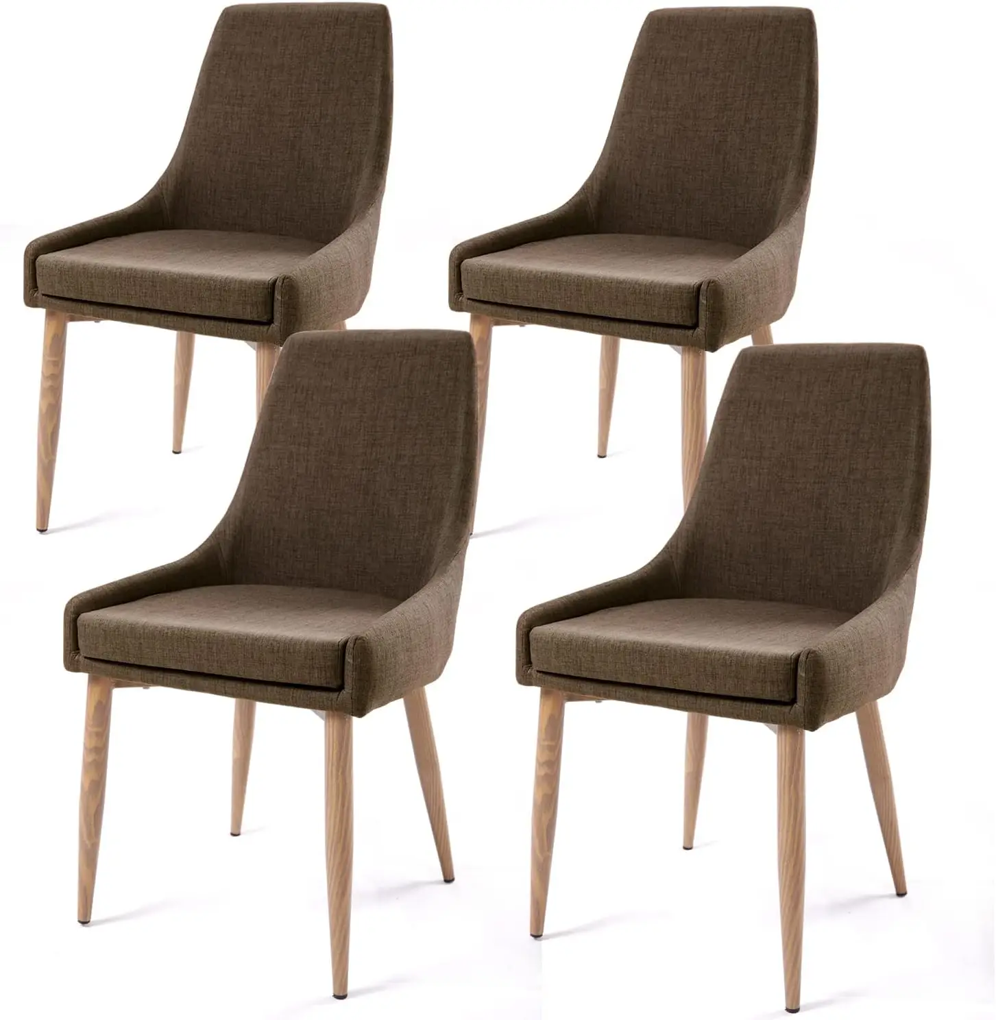 High Back 6 Pack Fabric Dining Chairs Sillas para Comedor Upholstered Dining Metal Leg Chairs