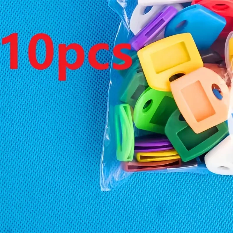 أغطية مفاتيح سيليكون ملونة لسهولة الهوية - علامات تعريف مرنة ومتينة مع أنماط لتنظيم المفاتيح