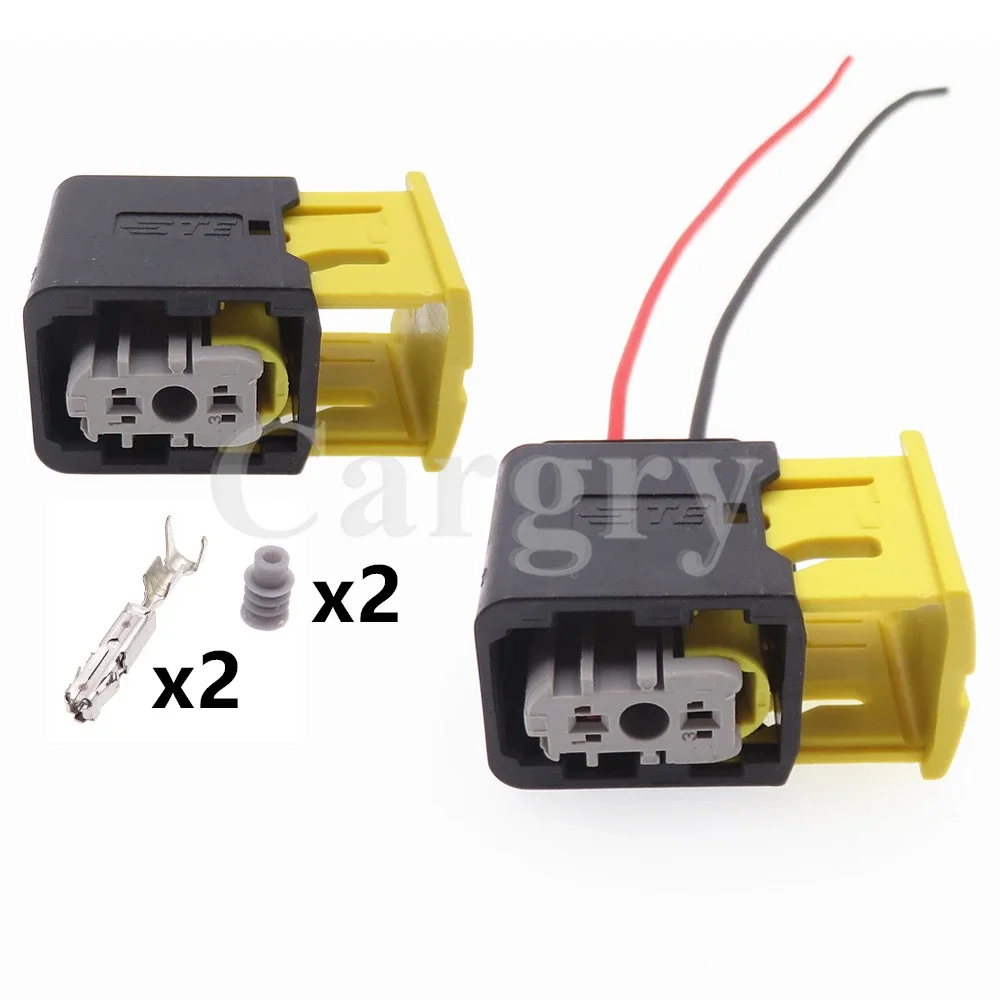 

1 Set 2P 2-1418448-2 Car Waterproof Cable Connector AC Assembly Automotive Urea Pump Sensor Electric Wiring Socket