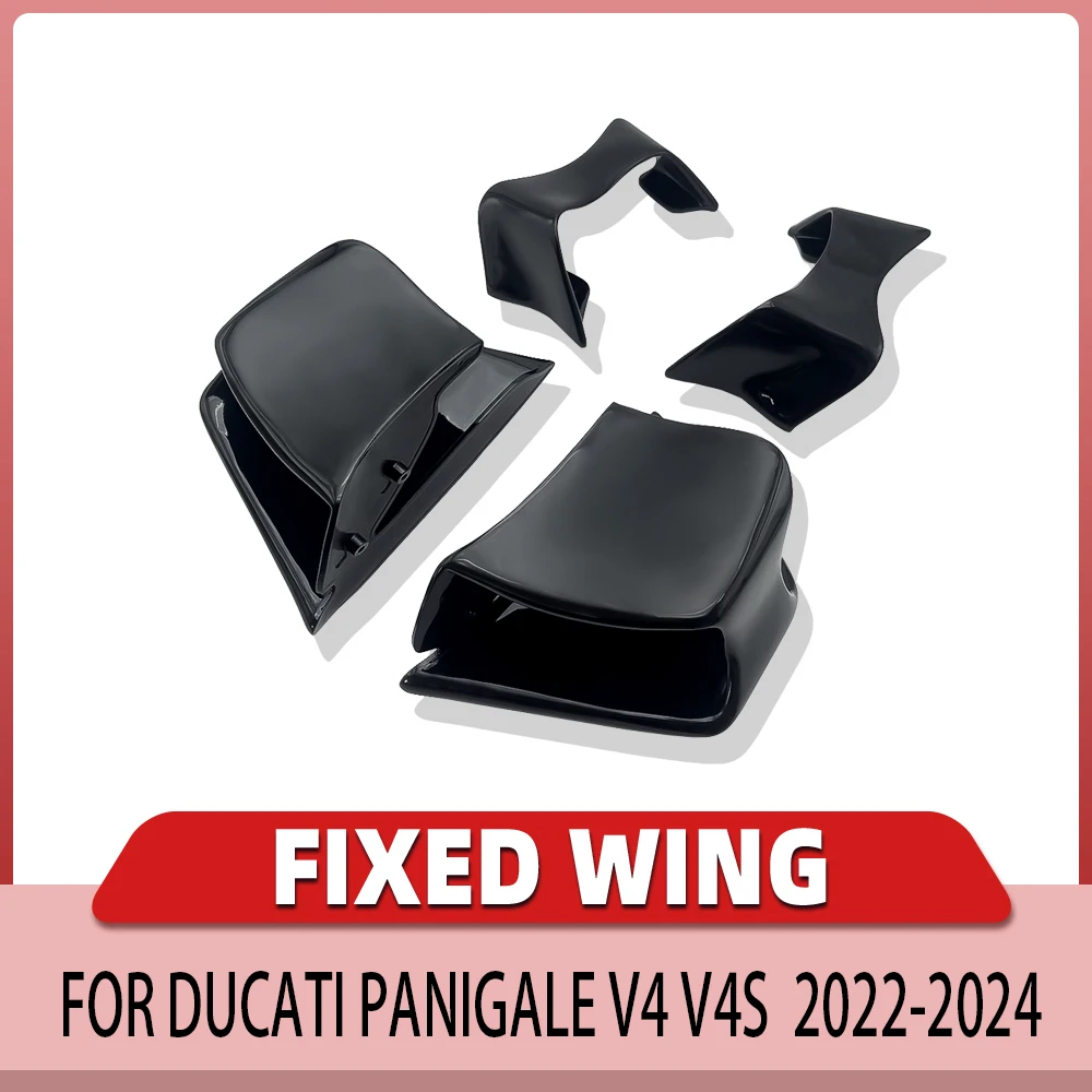 

Motorcycle Modified Fixed Wing Fittings For Ducati Panigale V4 V4S V4R Superleggera V4 2022-2024 High Quality 4-Piece Flanker