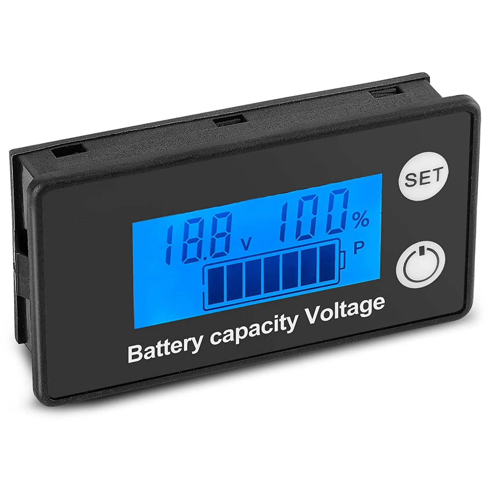 DC 8V-100V Battery Capacity Monitor Gauge Voltage Meter Monitor with LCD Screen Electric Quantity Detector