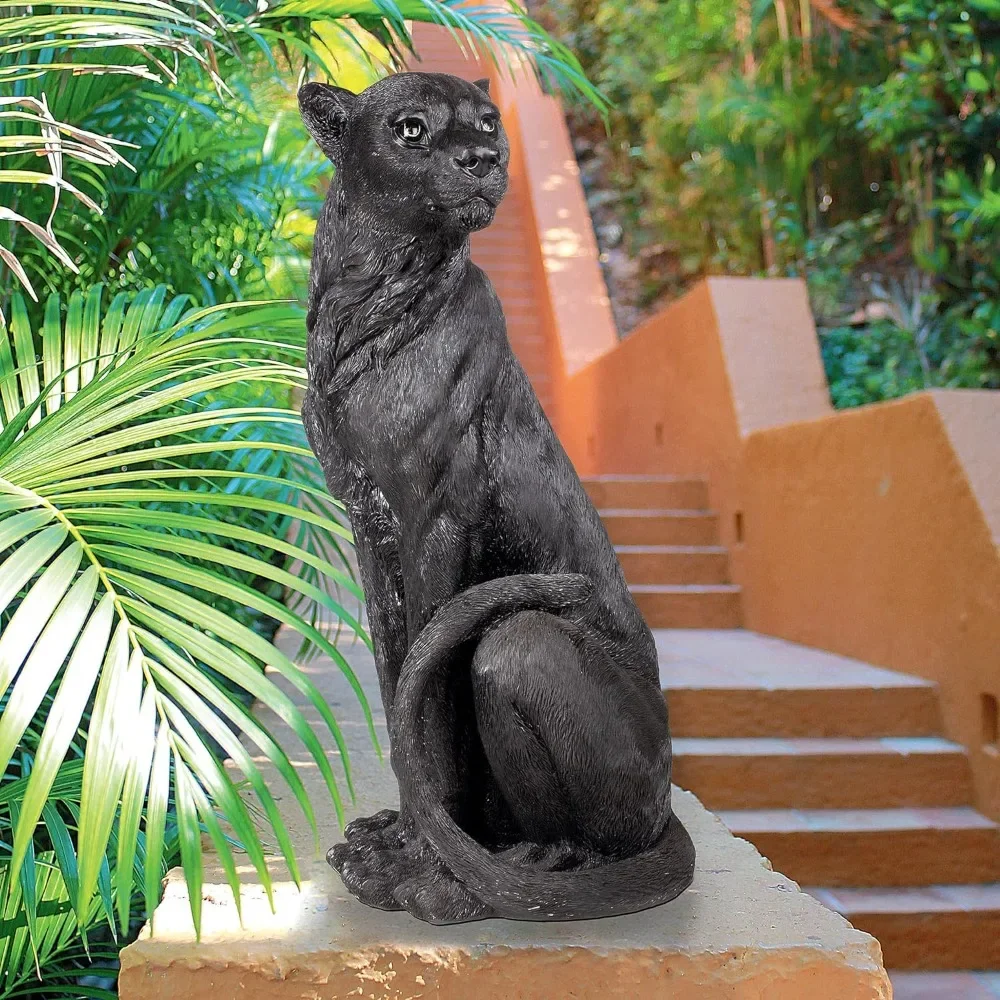 Black Panther Black Jaguar Statue Sculptures & Figurine Home Decoration Crafts Decor Garden