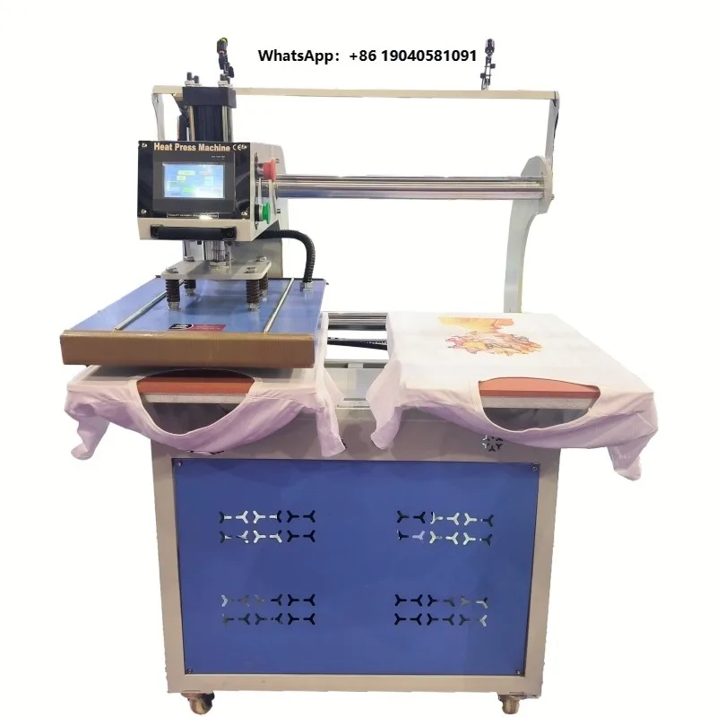 Automatic Double Station Hydraulic Heat Press Machine t Shirts Embossing Machine for Transfer From Rhinestones to Cloth