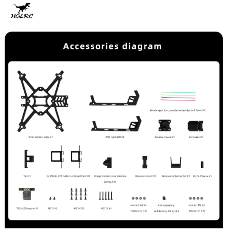 HGLRC Draknight 2 pollici 91mm stuzzicadenti ultraleggero telaio FPV compatibile elica da 2 pollici per parte Drone Freestyle FPV