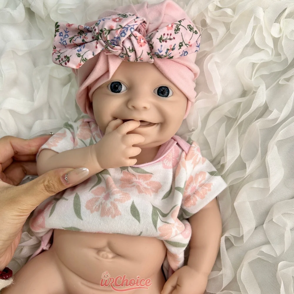 42 cm Realistyczna, obciążona ciężarem lalka reborn, dziewczynka, w całości z miękkiego silikonu, ręcznie robiona, z ruchomymi kończynami, idealna dla fotografów noworodków.