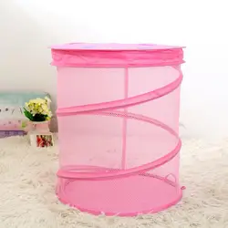 Collapsible Laundry Basket Laundry Organizer Closet Foldable Basket Built-in Spring Wire Storage Organizer For Toys Bedding