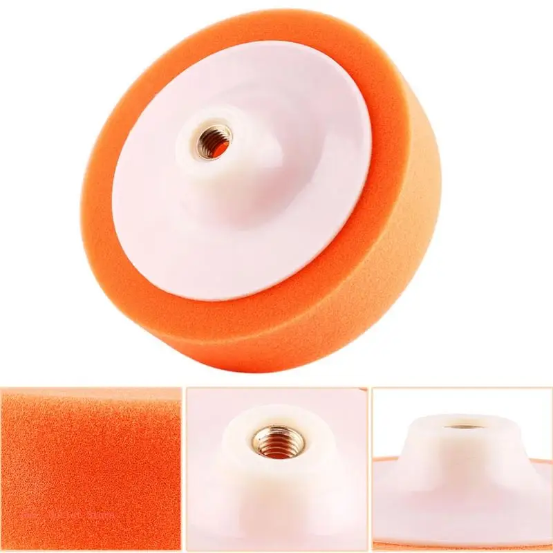 6 Inch 15cm Auto Car Polishing Buffing Polishing Pad Sponge Wheel Waxing Orange