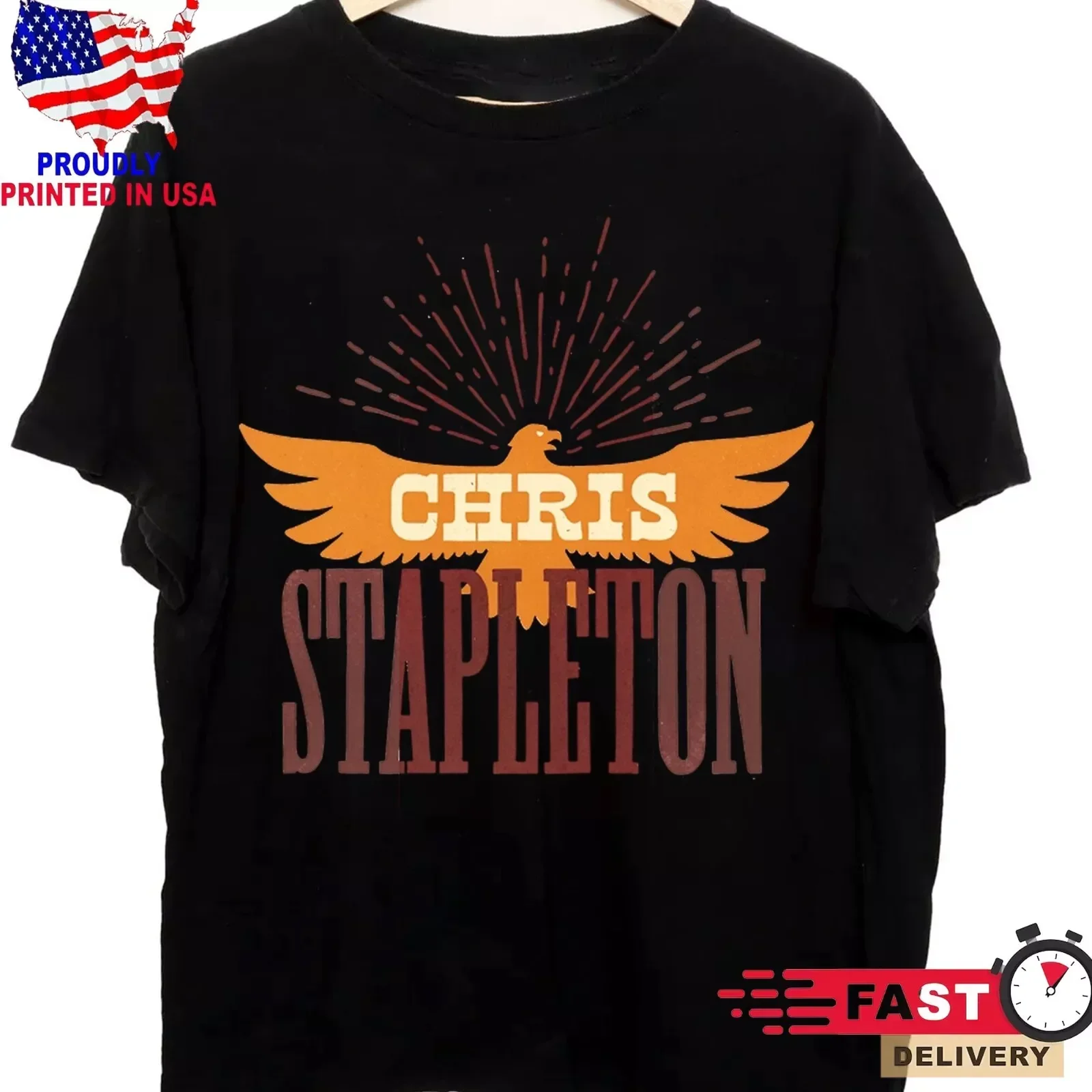 New Rare Chris Stapleton logo Gift For Fans Men S-5XL Tee 1HN217