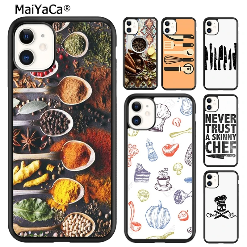 MaiYaCa Cooking Utensils Chef Kitchen Phone Case For iPhone 16 15 14 plus XR XS 11 12 13 pro max Shell Cover coque