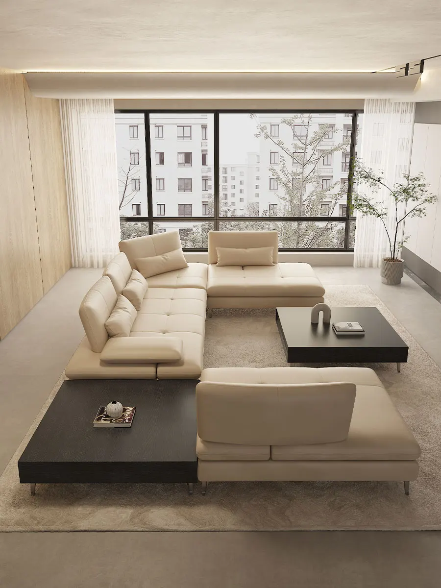 NEW Leather sofa moves back and forth Italian style