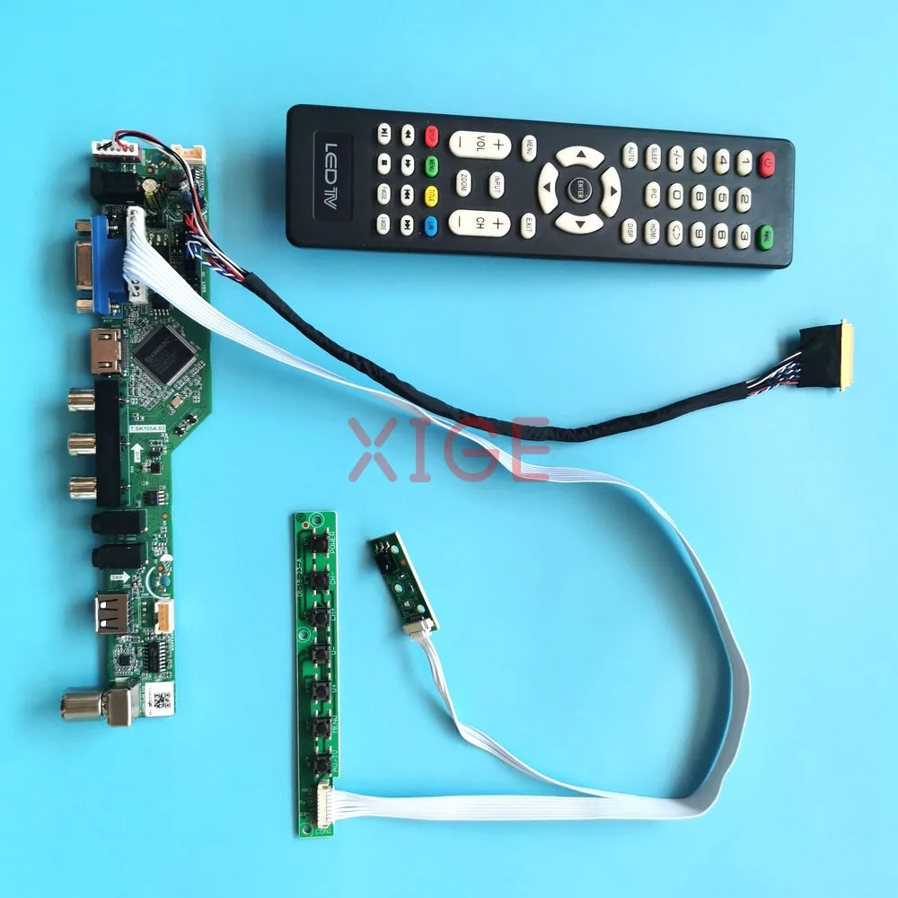 

DIY Kit For B133XTN01.0 B133XTN01.5 LVDS 40 Pin 13.3" USB+AV+VGA+HDMI TV Analog 1366x768 Laptop Matrix Controller Driver Board