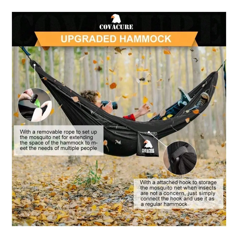 

Camping Hammock 772lbs Capacity Double Hammock With Tree Straps Lightweight Parachute Nylon Outdoor Survival Gear For Hiking Ba