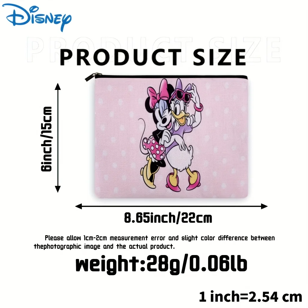 1개 디즈니 만화 패턴 미니 패션 화장품 가방 - 여성용 귀여운 다기능 지퍼 가방, 보석 보관 가방, 완벽한 여행용 지퍼 보관 가방 - 재미있는 생일 선물