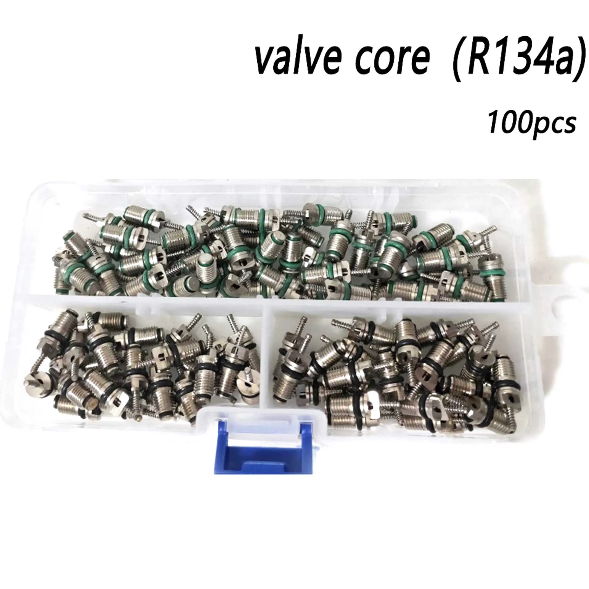 (100pcs/set)  AC R134A Valve Core Automotive Car Air Conditioning Cores Needles Repair Kit Heat Resistant