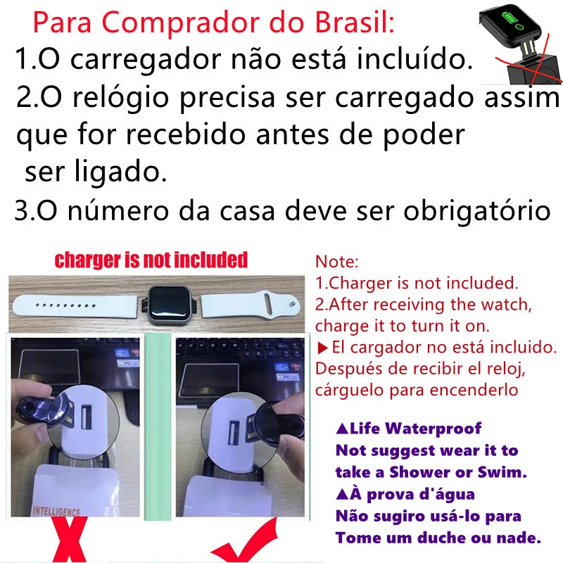 Relógio esportivo inteligente para homens e mulheres, fitness, freqüência cardíaca, chamada, lembrete do whatsapp, pedômetro, relógio de pulso,