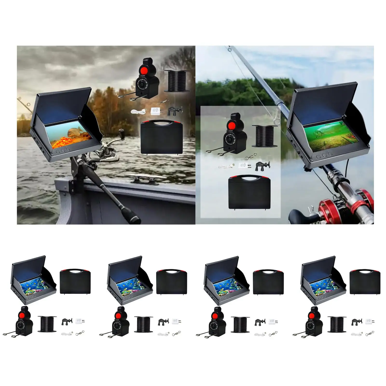 

Fishing Finders Depth Finders 4.3'' Display Monitor for Lake Open Water Sea