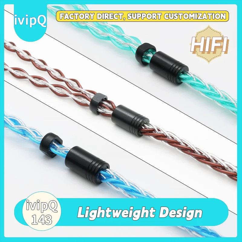 ivipQ Multi Strand Frozen 7N OCC Liquid Nitrogen Single Crystal Silver Earphone Upgrade Cable MMCX 2Pin 0.78/IE900 HiFi IEM Wire image 3