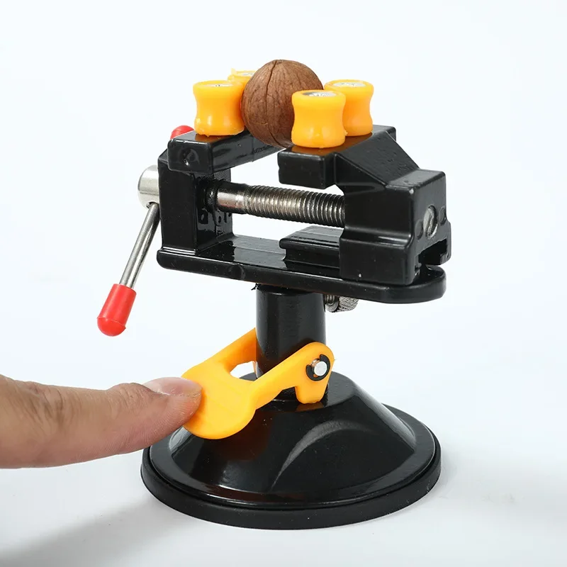 Mini Drill Press Vise Clamp with suction cup 360 Degree Rotation Table Bench Vice Table  Sculpture Craft Carving Tool