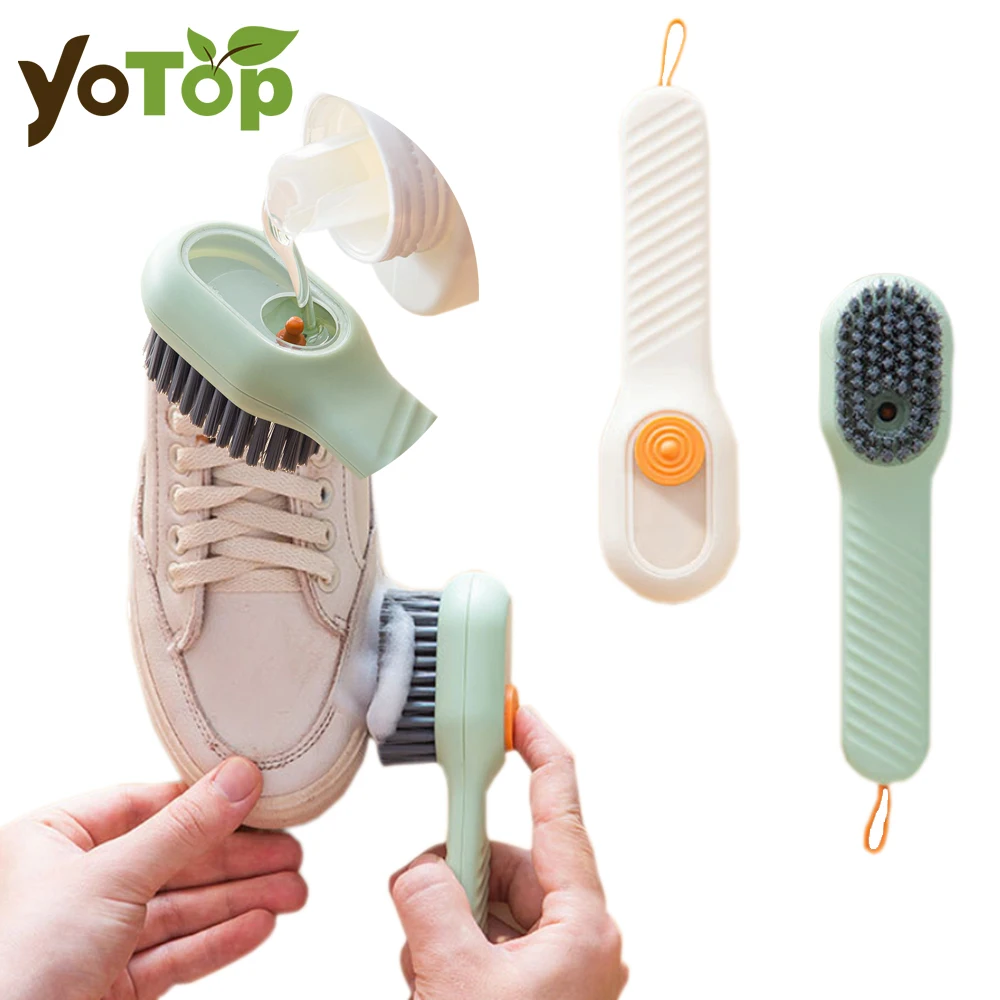 Yumuşak sıvı ayakkabı temizleme fırçası uzun sap elbise fırçası çamaşır ovma fırçası fırçalayın İşlevli ev temizlik aracı