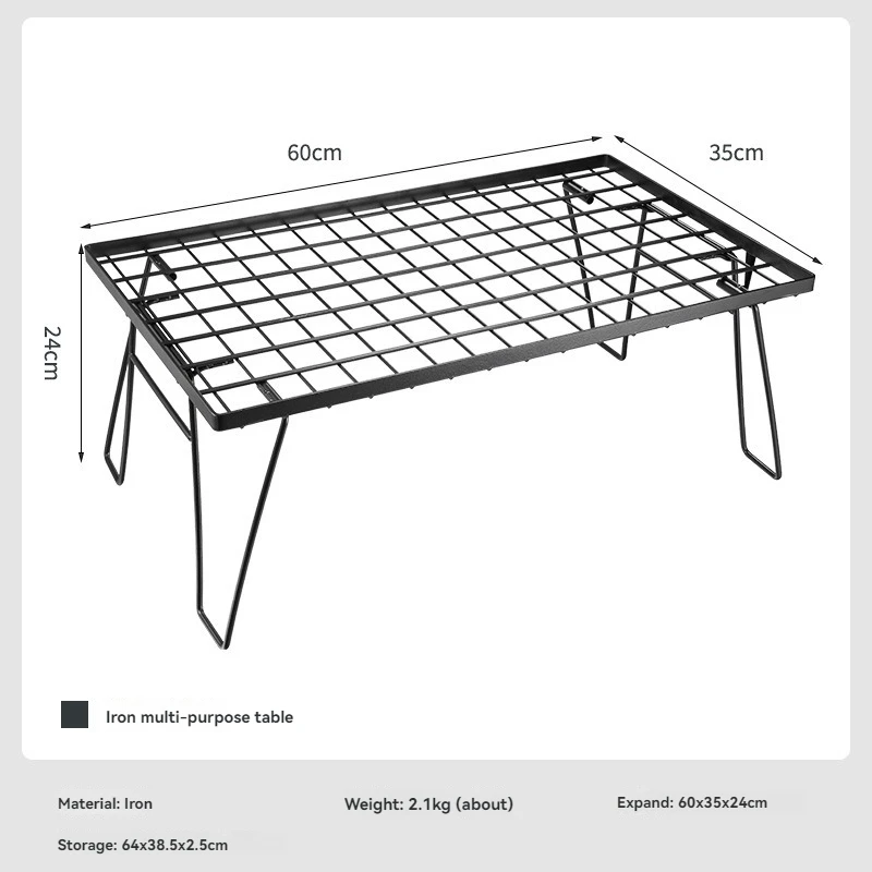 Bild 7: CAMPINGMOON T230 Mehrzweck-Aufbewahrungsregal aus Eisen, Campingtisch, tragbar, multifunktionaler Klapptisch für den Grill und den Außenbereich