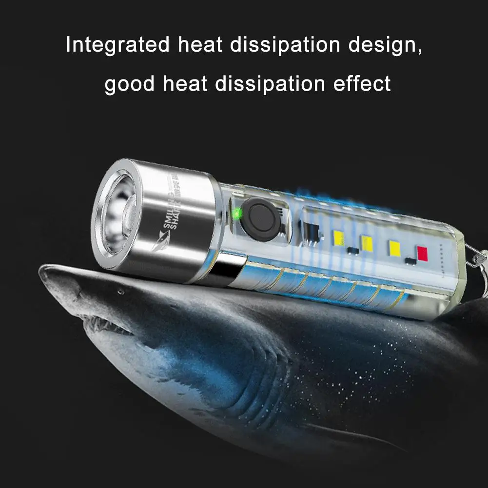 Portable LED SMD Mini Flashlight Rechargeable Handheld Flashlight With Clip EDC Flashlight For Outdoor Camping Hiking Emergency