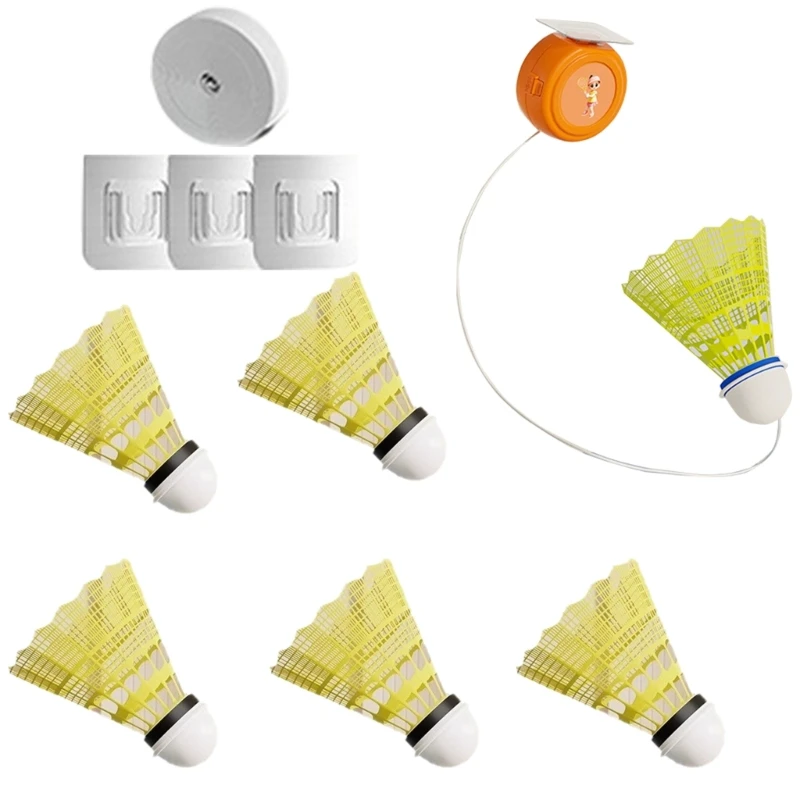 Badminton Self Training Tool Badminton Single-Player Rebounds Trainer Portable Badminton Practice Equipment Enduring