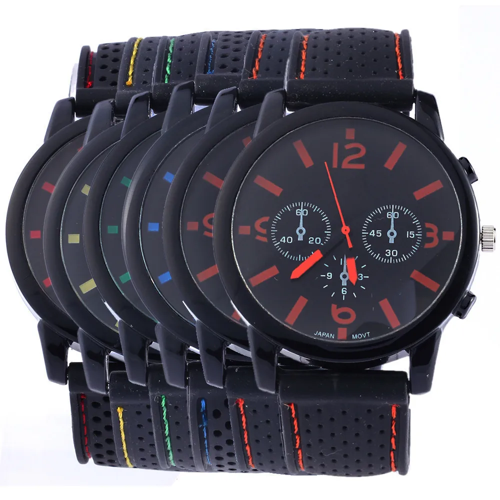 Mens Hip Hop Bracelet Watches For Men Retro Big Dial Quartz Wrist Watch Male Casual Black Leather Watch Reloj Hombre