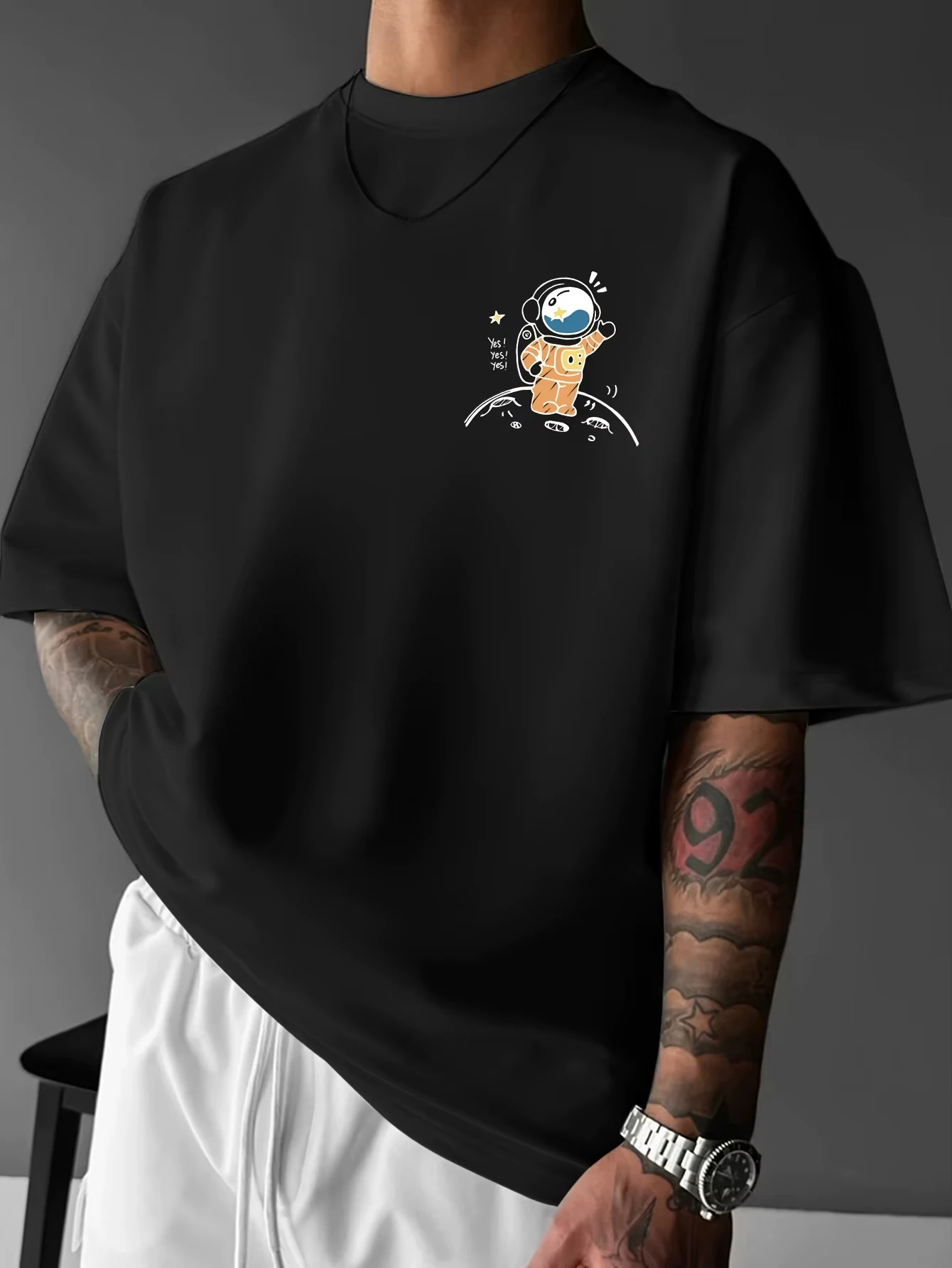 Summer New Cartoon Pattern Men T-shirt Suitable Daily Casual Wear Loose Fit 100% Pure Cotton Soft Fabric Versatile Comfortable
