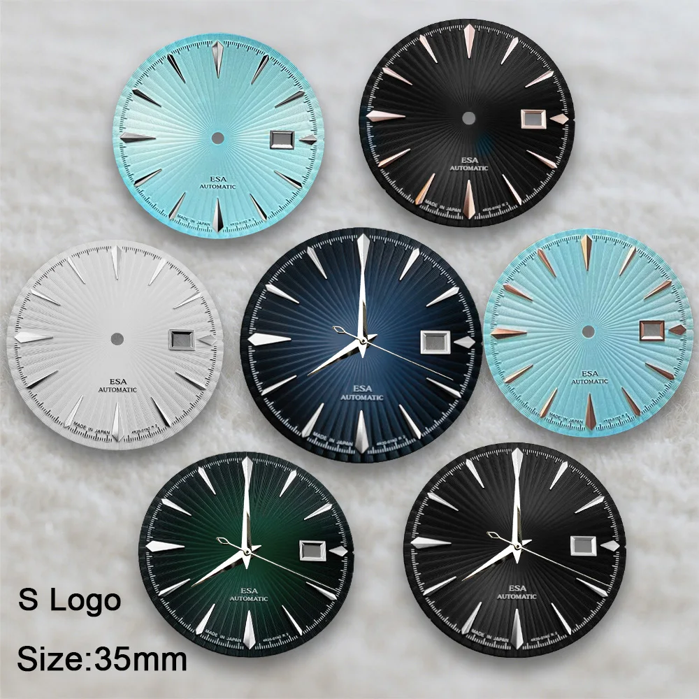 High-Quality 35mm S Logo Cocktail Dial Fit NH35 Japanese Movement Red Dial Watch Modification Accessories
