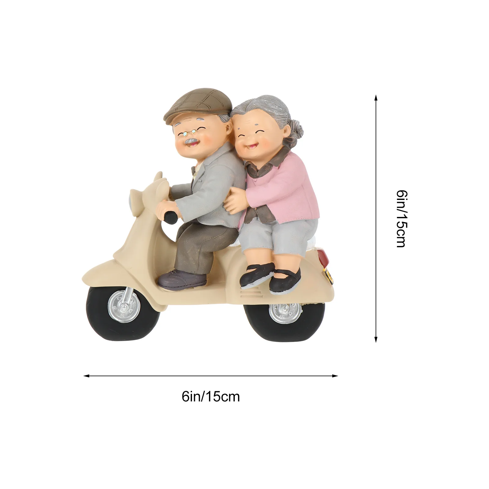 1 قطعة زوجين المسنين الراتنج زخرفة رومانسية مكتب منزلي ديكور الجد الحب تمثال هدية الذكرى عيد ميلاد منضدية الزينة