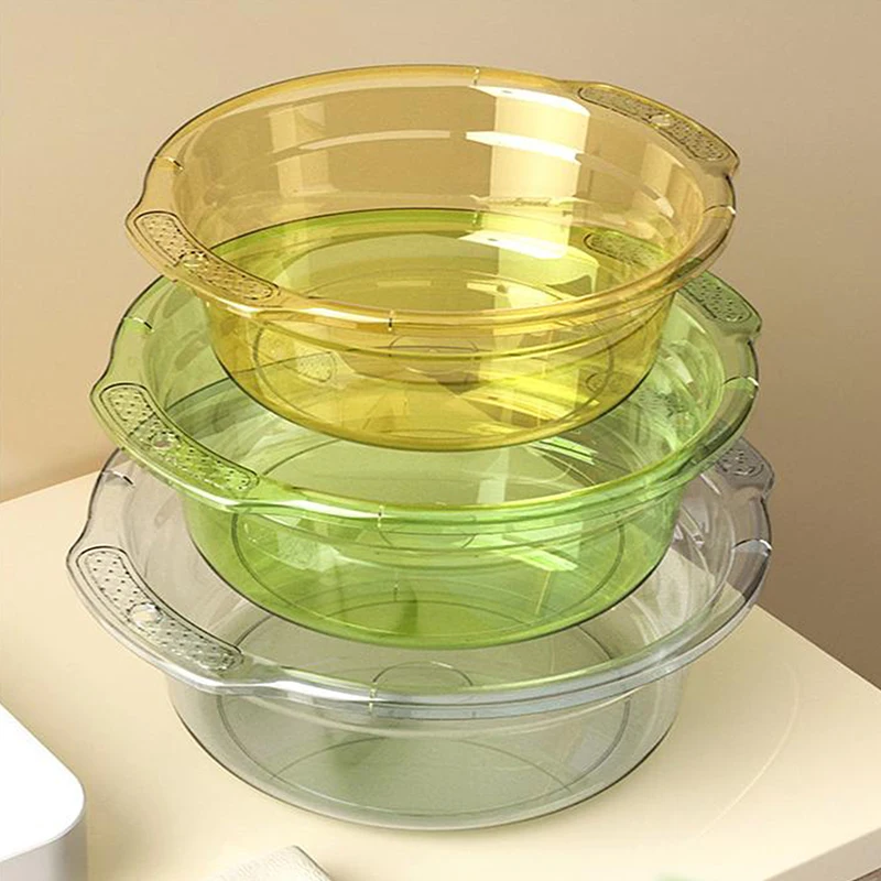 1 pz lavabo trasparente dormitorio studente lavabo portatile da viaggio lavabo in plastica per uso domestico
