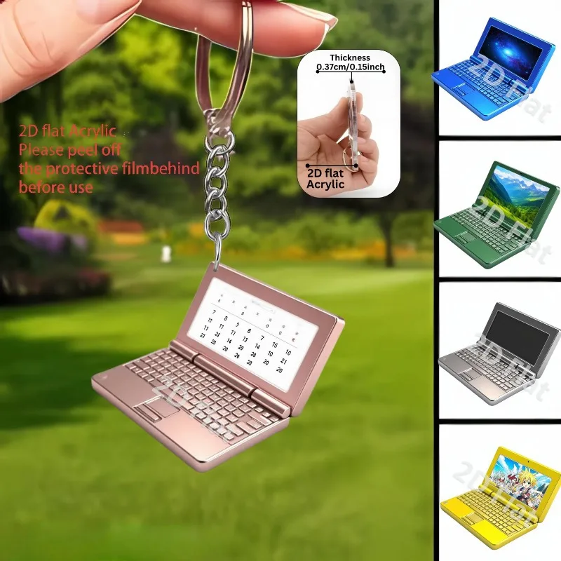 2D Computer Keyboard Keychain Acrylic Programming Enthusiast Technology Theme Pendant Graduation Gifts For Students Men Giveaway