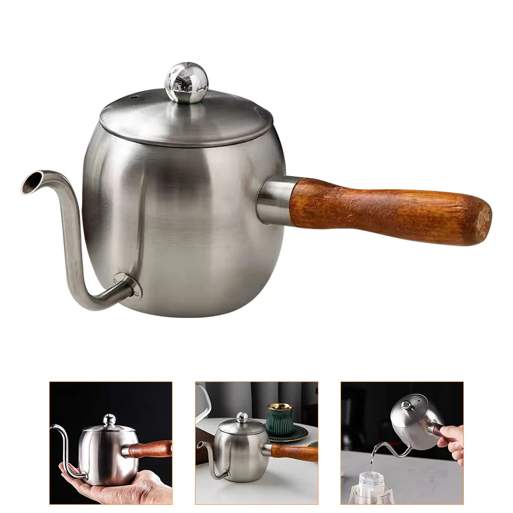 

Modern Mini Hand Coffee Kettle Gooseneck Stainless Steel Long Spout Safe Material for Home Office Camp
