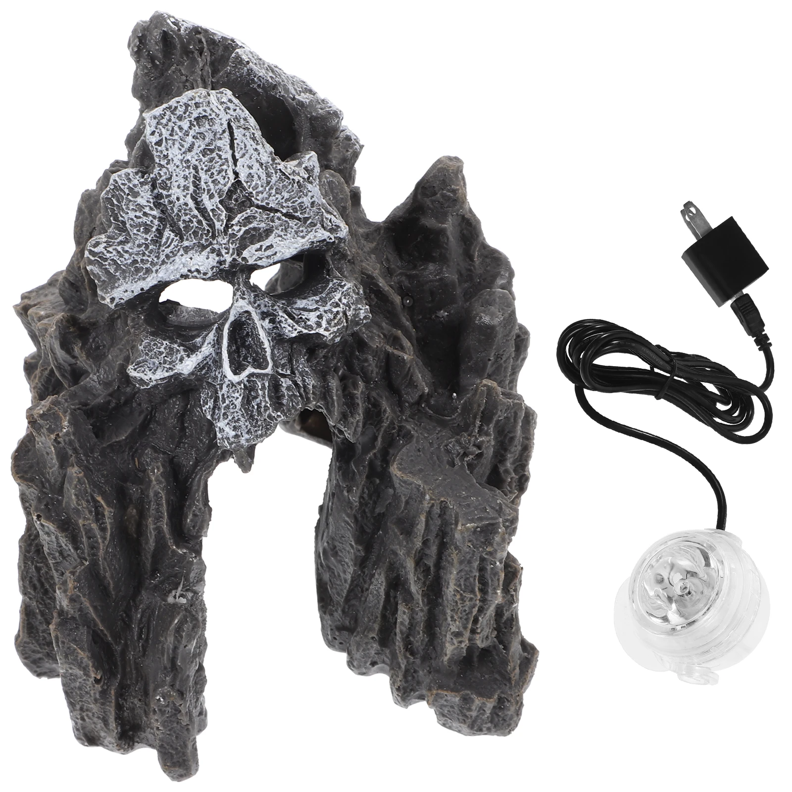 

Artificial Skull Cave Statue Fish Tank Decor Reptile Hideout Resin Lifelike Habitat Aquarium Adornment Underwater