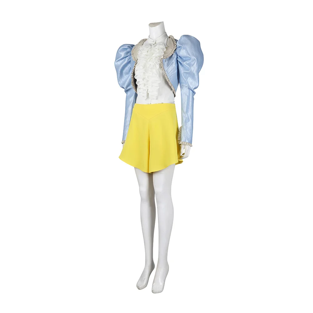 Bella Baxter Cosplay Costume Movie Poor Cos Thing Women Blue Coat Yellow Skirt Halloween Carnival Party Suit