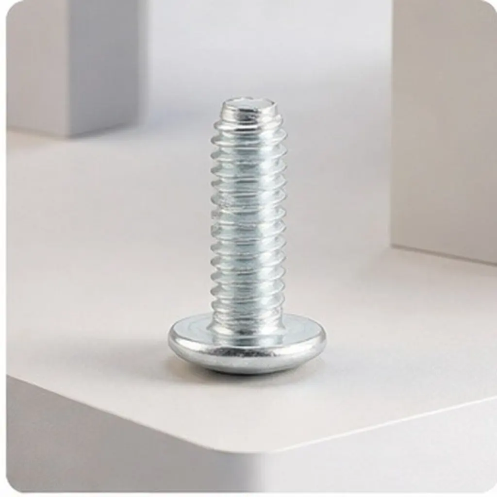 100Pcs Cross Mushroom Head Screws Wide Flat Truss Carbon Steel Machine Screws for Furniture Assembly Cabinet Installation