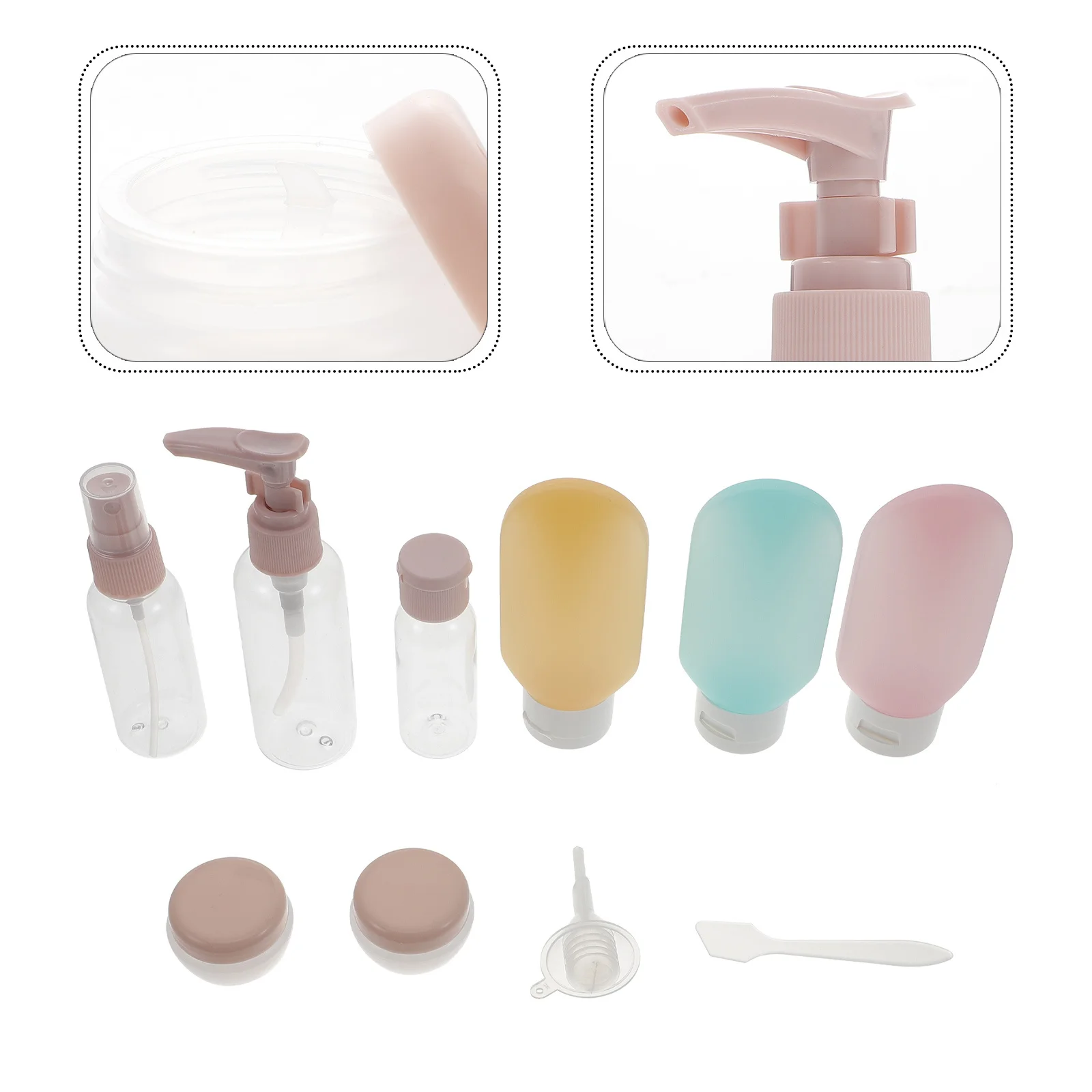 

1Set Travel Sub-Bottles Bottle Kit Leak-Proof Refillable Portable Containers For Skincare Makeup Toiletries Empty Pet