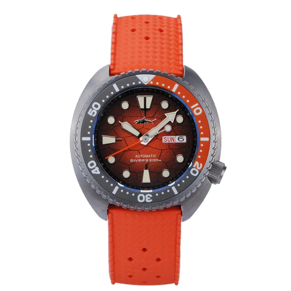 

Heimdallr Men's Diver Watch 45mm Orange Dial Sapphire Crystal Titanium Case NH36 Automatic Movement 20Bar Water Resistant Lumed