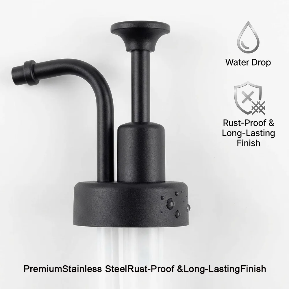 3Pcs Stainless Metal Lotion Pump Top Nozzles with Adjustable 20cm Dip Hose DIY Bottle Dispenser Replacement Hardware