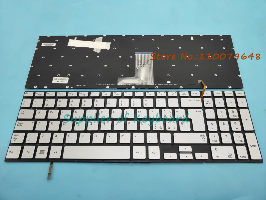 

NEW For Samsung NP780Z5E NP770Z5E NP870Z5E NP880Z5E Laptop Italian Keyboard Silver Backlit