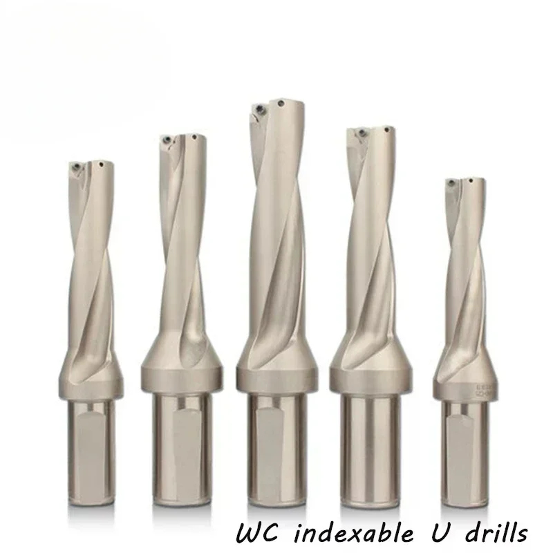 4D WC indexable drill bit 45.5 -50mm, 50.5-55mm, 55.5mm-59mm 59.5-70mm cnc deviation drills indexable fast U drilling tool