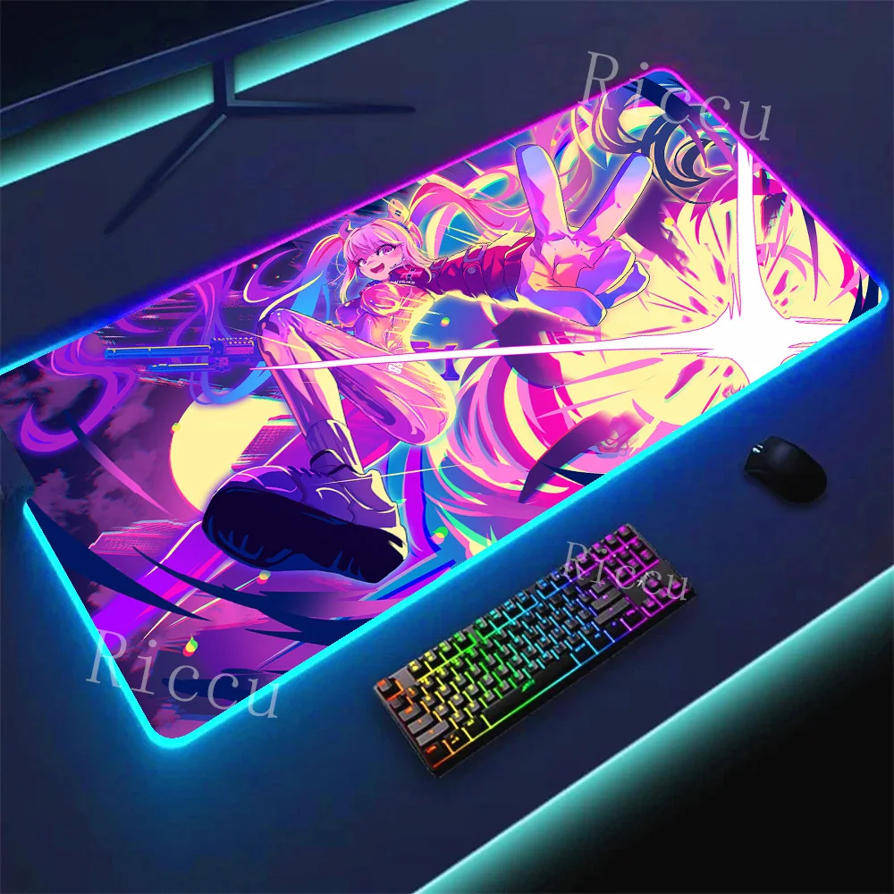 

RGB N-Nikke Alice Gaming Accessories Prime Gaming XXL Keyboard Pad Padding Mat Mouse cartoon E-Sports Floor Mat Desk Mat With
