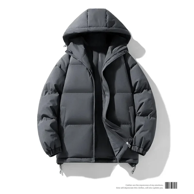 Winter Men's Outdoor Windproof Breathable Warm Cotton Clothing Cycling Sports with Hat Thick Trendy Versatile Unisex Jacket