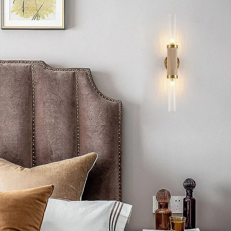 Nordic Long Pole Wall Lamp Modern Simple Living Dining Room Corridor Wall Light Hotel Lobby Bedroom Home Decor Lighting Fixtures