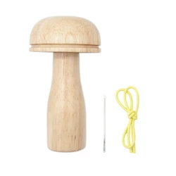 Mushroom Sewing Needles Container Practical Clothes Sewing Mending Holes Tools Darning Mushroom for Socks Pants Shirts